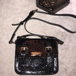 NWOT Kate Spade Black Glitter Scout Shoulder Bag